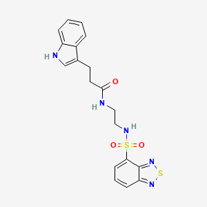 molecular formula C19H19N5O3S2 B12185201 N-{2-[(2,1,3-benzothiadiazol-4-ylsulfonyl)amino]ethyl}-3-(1H-indol-3-yl)propanamide 