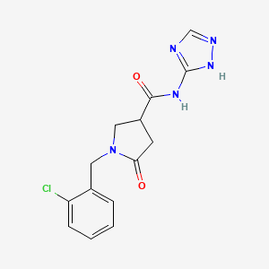 molecular formula C14H14ClN5O2 B12185203 1-(2-chlorobenzyl)-5-oxo-N-(4H-1,2,4-triazol-3-yl)pyrrolidine-3-carboxamide 