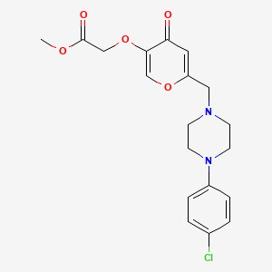 molecular formula C19H21ClN2O5 B12185208 methyl [(6-{[4-(4-chlorophenyl)piperazin-1-yl]methyl}-4-oxo-4H-pyran-3-yl)oxy]acetate 