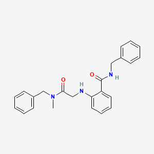 molecular formula C24H25N3O2 B12185243 N-benzyl-2-({[benzyl(methyl)carbamoyl]methyl}amino)benzamide 
