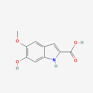 molecular formula C10H9NO4 B1218525 6-Hydroxy-5-methoxy-1h-indole-2-carboxylic acid CAS No. 2638-99-5