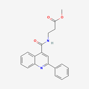 molecular formula C20H18N2O3 B12185258 Methyl 3-[(2-phenylquinolin-4-yl)formamido]propanoate 