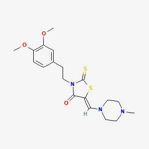 molecular formula C19H25N3O3S2 B12185345 (5Z)-3-[2-(3,4-dimethoxyphenyl)ethyl]-5-[(4-methylpiperazin-1-yl)methylidene]-2-thioxo-1,3-thiazolidin-4-one 