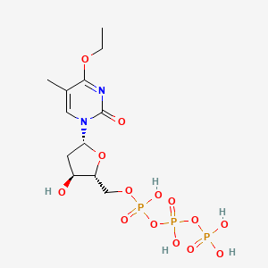 molecular formula C12H21N2O14P3 B1218535 O(4)-Ethylthymidine 5'-triphosphate CAS No. 96027-03-1