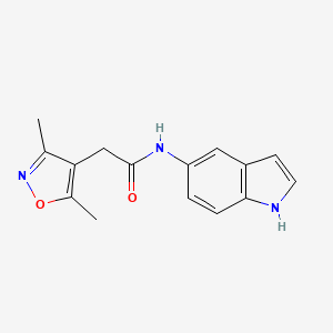 molecular formula C15H15N3O2 B12185356 2-(3,5-dimethyl-1,2-oxazol-4-yl)-N-(1H-indol-5-yl)acetamide 