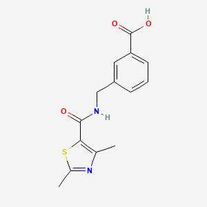 molecular formula C14H14N2O3S B12185403 3-({[(2,4-Dimethyl-1,3-thiazol-5-yl)carbonyl]amino}methyl)benzoic acid 
