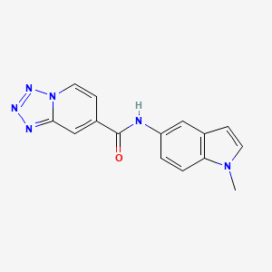 molecular formula C15H12N6O B12185411 N-(1-methyl-1H-indol-5-yl)tetrazolo[1,5-a]pyridine-7-carboxamide 