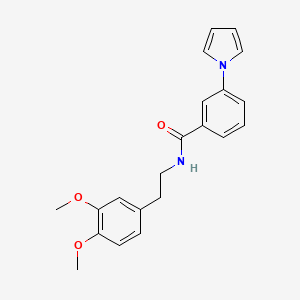 molecular formula C21H22N2O3 B12185445 N-[2-(3,4-dimethoxyphenyl)ethyl]-3-(1H-pyrrol-1-yl)benzamide 