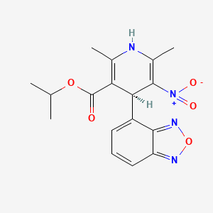 molecular formula C17H18N4O5 B1218547 Isopropyl 4-(benzo[c][1,2,5]oxadiazol-4-yl)-2,6-dimethyl-5-nitro-1,4-dihydropyridine-3-carboxylate CAS No. 97217-83-9