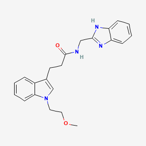 molecular formula C22H24N4O2 B12185485 N-(1H-benzimidazol-2-ylmethyl)-3-[1-(2-methoxyethyl)-1H-indol-3-yl]propanamide 