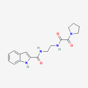 molecular formula C17H20N4O3 B12185488 N-(2-{[oxo(pyrrolidin-1-yl)acetyl]amino}ethyl)-1H-indole-2-carboxamide 