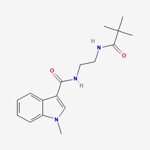molecular formula C17H23N3O2 B12185513 N-{2-[(2,2-dimethylpropanoyl)amino]ethyl}-1-methyl-1H-indole-3-carboxamide 