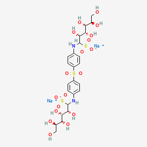 molecular formula C24H36N2O18S3 B1218554 Glucosulfone sodium CAS No. 554-18-7
