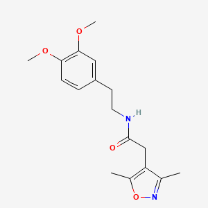 molecular formula C17H22N2O4 B12185540 N-[2-(3,4-dimethoxyphenyl)ethyl]-2-(3,5-dimethyl-1,2-oxazol-4-yl)acetamide 