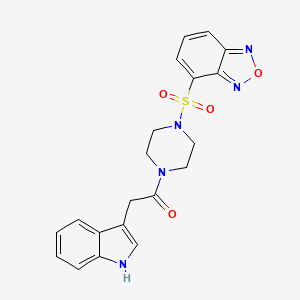 molecular formula C20H19N5O4S B12185710 Ethanone, 1-[4-(2,1,3-benzoxadiazol-4-ylsulfonyl)-1-piperazinyl]-2-(1H-indol-3-yl)- CAS No. 1010904-99-0