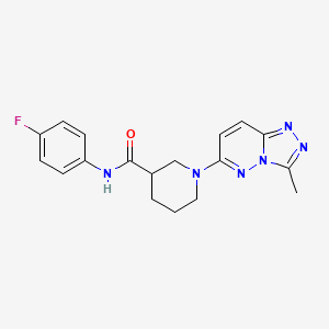 molecular formula C18H19FN6O B12185715 N-(4-fluorophenyl)-1-(3-methyl[1,2,4]triazolo[4,3-b]pyridazin-6-yl)piperidine-3-carboxamide 