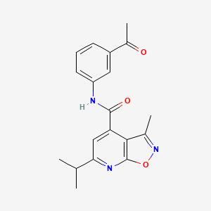 molecular formula C19H19N3O3 B12185739 N-(3-acetylphenyl)-3-methyl-6-(propan-2-yl)[1,2]oxazolo[5,4-b]pyridine-4-carboxamide 