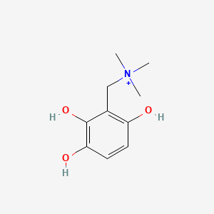 molecular formula C10H16NO3+ B1218574 Trimethyl-[(2,3,6-trihydroxyphenyl)methyl]azanium 