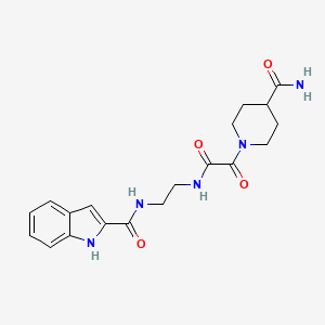 molecular formula C19H23N5O4 B12185783 N-(2-{[(4-carbamoylpiperidin-1-yl)(oxo)acetyl]amino}ethyl)-1H-indole-2-carboxamide 