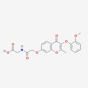 molecular formula C21H19NO8 B12185817 N-({[3-(2-methoxyphenoxy)-2-methyl-4-oxo-4H-chromen-7-yl]oxy}acetyl)glycine 