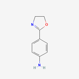 molecular formula C9H10N2O B1218582 4-(4,5-Dihydro-1,3-oxazol-2-yl)aniline CAS No. 54472-46-7