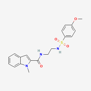 molecular formula C19H21N3O4S B12185822 N-(2-{[(4-methoxyphenyl)sulfonyl]amino}ethyl)-1-methyl-1H-indole-2-carboxamide 