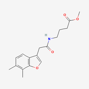 molecular formula C17H21NO4 B12185841 Methyl 4-{[(6,7-dimethyl-1-benzofuran-3-yl)acetyl]amino}butanoate 