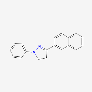 molecular formula C19H16N2 B1218587 1-Phenyl-3-(2-naphthyl)-2-pyrazoline CAS No. 3314-37-2