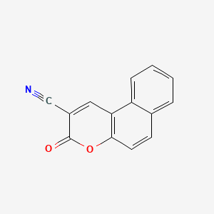 molecular formula C14H7NO2 B12185870 3-Oxo-3H-benzo[f]chromene-2-carbonitrile CAS No. 4352-88-9