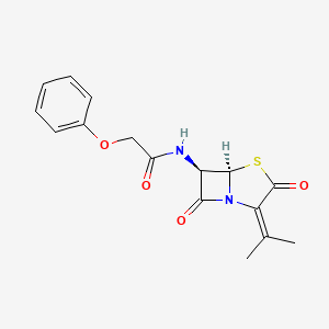 molecular formula C16H16N2O4S B1218591 Phenoxymethylanhydropenicillin CAS No. 47295-33-0
