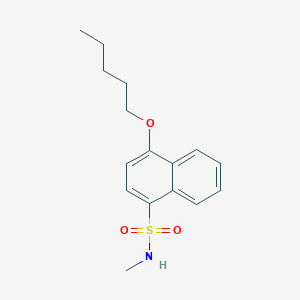 molecular formula C16H21NO3S B12185949 Methyl[(4-pentyloxynaphthyl)sulfonyl]amine 