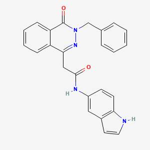 molecular formula C25H20N4O2 B12185950 2-(3-benzyl-4-oxo-3,4-dihydrophthalazin-1-yl)-N-(1H-indol-5-yl)acetamide 
