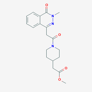 molecular formula C19H23N3O4 B12185953 Methyl {1-[(3-methyl-4-oxo-3,4-dihydrophthalazin-1-yl)acetyl]piperidin-4-yl}acetate 