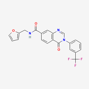 molecular formula C21H14F3N3O3 B12185954 N-(furan-2-ylmethyl)-4-oxo-3-[3-(trifluoromethyl)phenyl]-3,4-dihydroquinazoline-7-carboxamide 