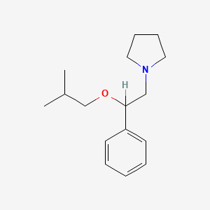 molecular formula C16H25NO B1218597 1-[2-(2-Methylpropoxy)-2-phenylethyl]pyrrolidine CAS No. 24646-20-6