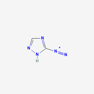 molecular formula C2H2N5+ B1218598 1h-1,2,4-Triazole-5-diazonium CAS No. 29768-83-0