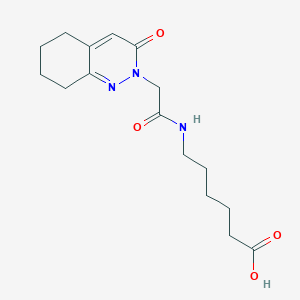 molecular formula C16H23N3O4 B12186002 6-{[(3-oxo-5,6,7,8-tetrahydrocinnolin-2(3H)-yl)acetyl]amino}hexanoic acid 