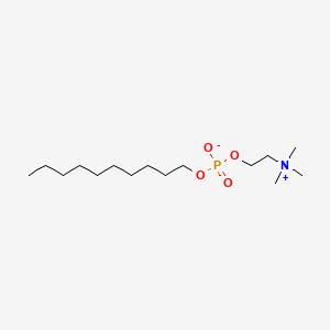 molecular formula C15H34NO4P B1218604 癸基2-三甲基氮杂环己烷乙基磷酸盐 CAS No. 70504-28-8