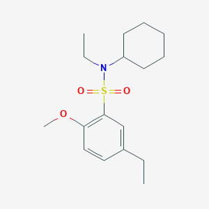 molecular formula C17H27NO3S B12186047 Cyclohexylethyl[(5-ethyl-2-methoxyphenyl)sulfonyl]amine 