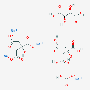 molecular formula C17H20Na4O23 B1218608 Citro-soda CAS No. 76095-53-9