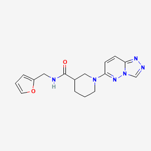 molecular formula C16H18N6O2 B12186104 N-(furan-2-ylmethyl)-1-([1,2,4]triazolo[4,3-b]pyridazin-6-yl)piperidine-3-carboxamide 