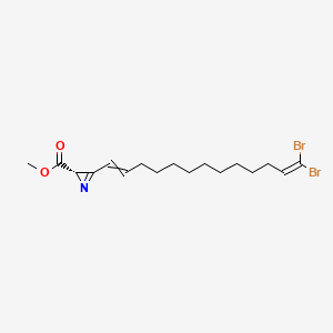 molecular formula C17H25Br2NO2 B1218614 methyl (2S)-3-(13,13-dibromotrideca-1,12-dienyl)-2H-azirine-2-carboxylate 