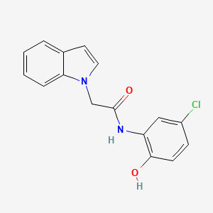 molecular formula C16H13ClN2O2 B12186187 N-(5-chloro-2-hydroxyphenyl)-2-(1H-indol-1-yl)acetamide 