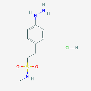 molecular formula C9H16ClN3O2S B121862 2-(4-Hydrazinylphenyl)-N-methylethanesulfonamide hydrochloride CAS No. 42381-27-1