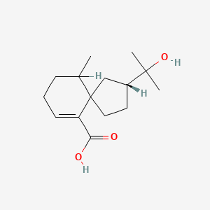 molecular formula C15H24O3 B1218625 (2r)-2-(2-Hydroxypropan-2-yl)-10-methylspiro[4.5]dec-6-ene-6-carboxylic acid CAS No. 84210-00-4
