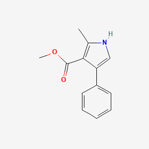 molecular formula C13H13NO2 B1218628 2-Methyl-4-phenyl-1H-pyrrole-3-carboxylic acid methyl ester 