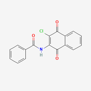molecular formula C17H10ClNO3 B1218630 N-(3-chloro-1,4-dioxo-1,4-dihydronaphthalen-2-yl)benzamide 