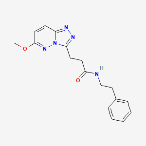 molecular formula C17H19N5O2 B12186338 3-(6-methoxy-[1,2,4]triazolo[4,3-b]pyridazin-3-yl)-N-phenethylpropanamide 