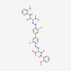 molecular formula C34H30Cl2N6O6 B1218634 Pigment Yellow 17 CAS No. 4531-49-1