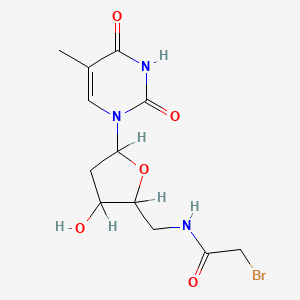 molecular formula C12H16BrN3O5 B1218639 Thymidine, 5'-((bromoacetyl)amino)-5'-deoxy- CAS No. 50700-63-5